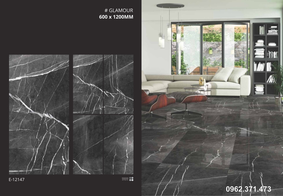 Gạch dán tường 60x120 vân đá Marble